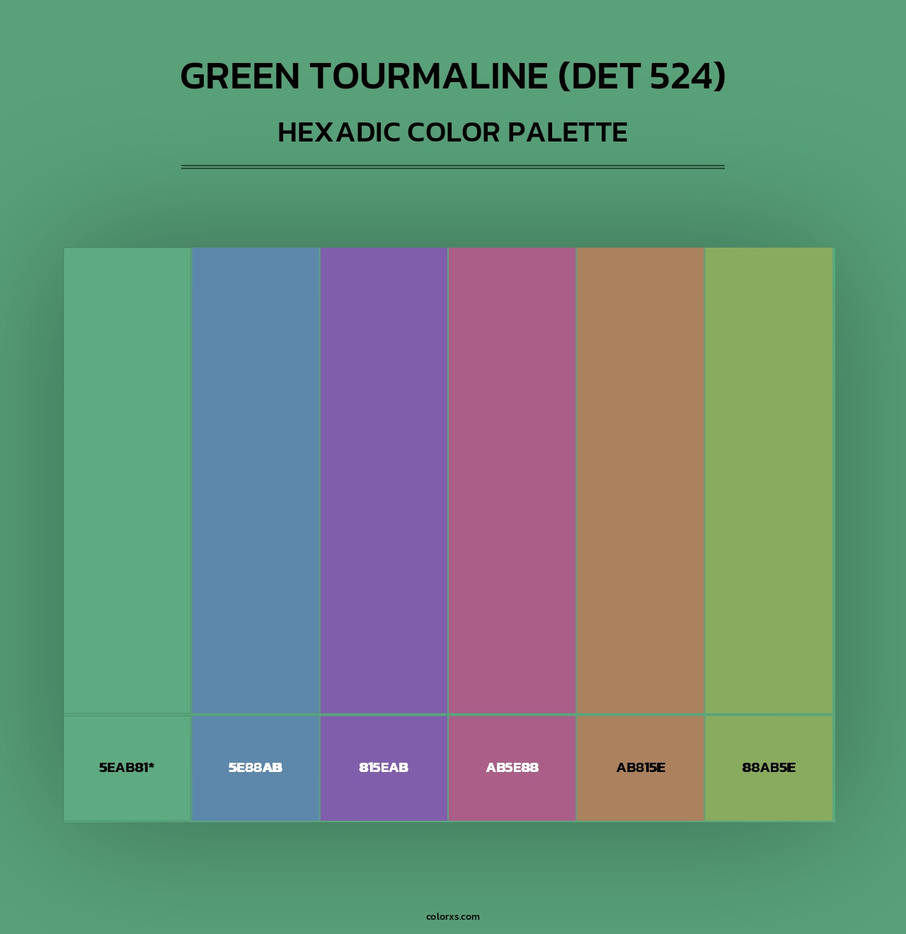Green Tourmaline (DET 524) - Hexadic Color Palette