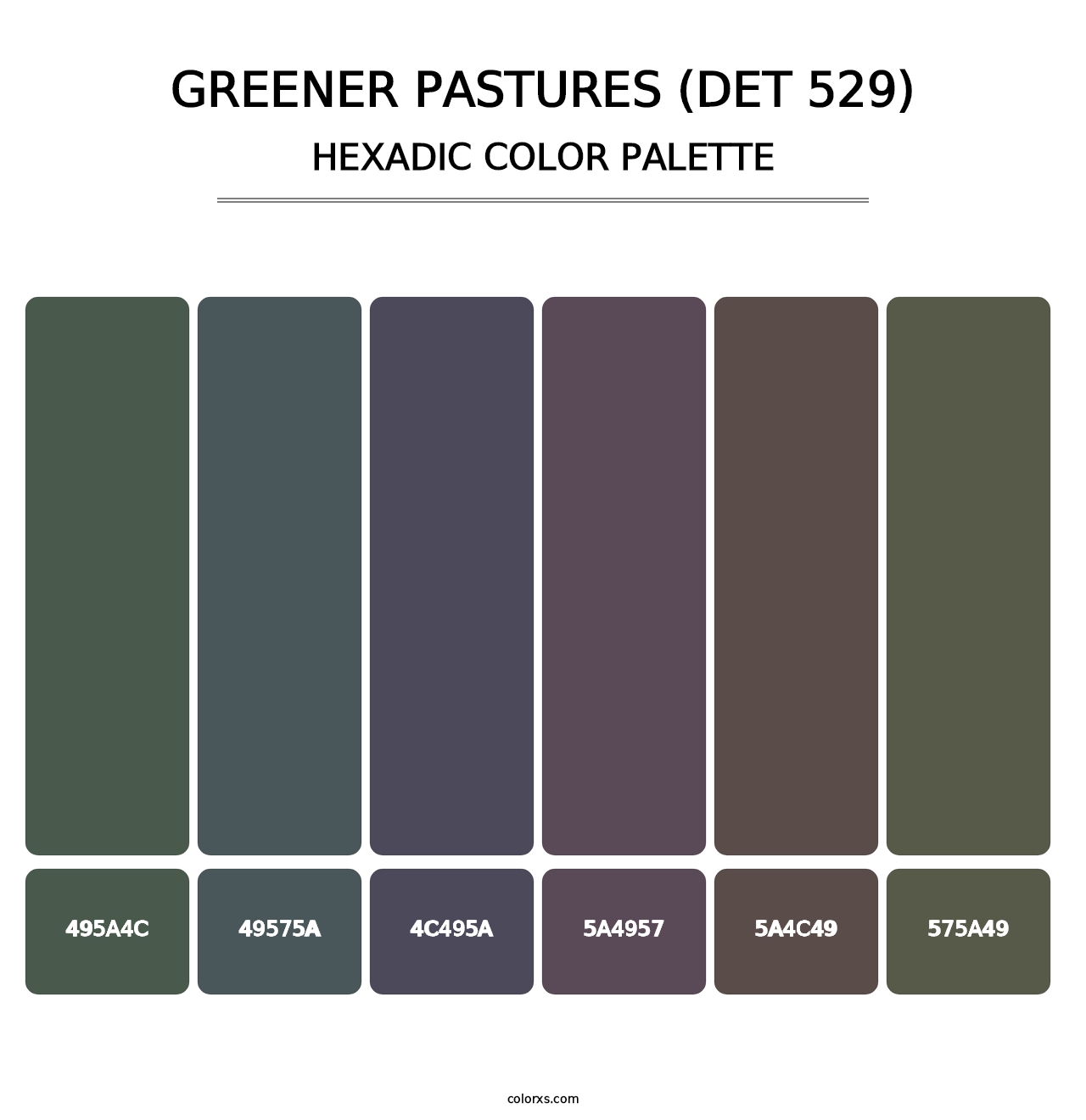 Greener Pastures (DET 529) - Hexadic Color Palette