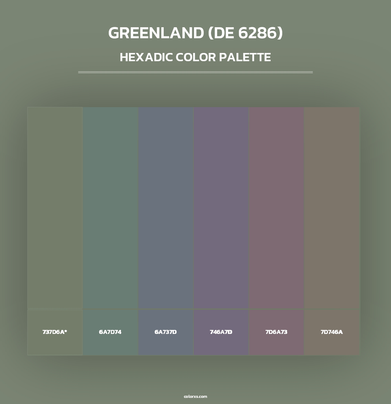 Greenland (DE 6286) - Hexadic Color Palette