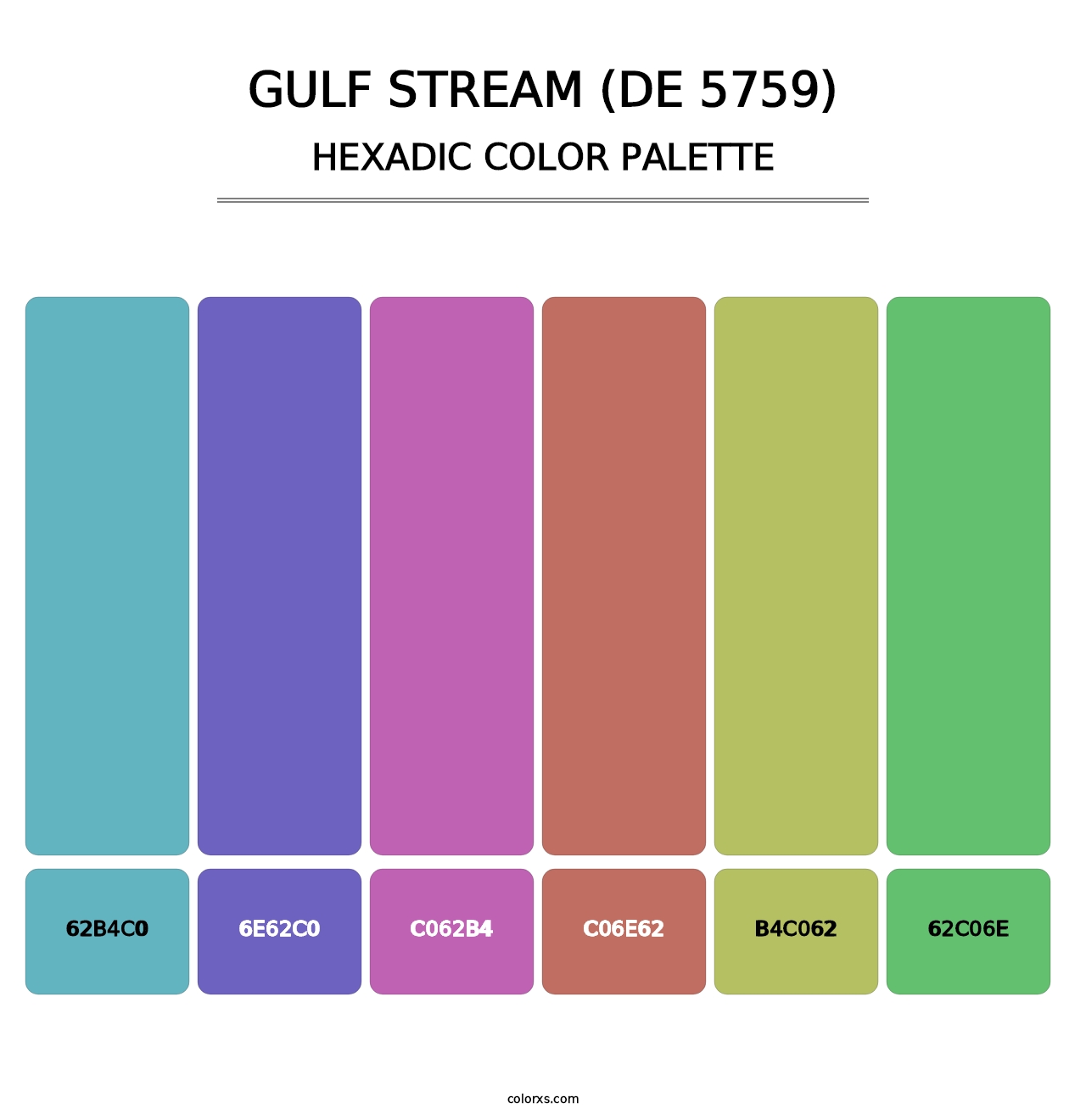 Gulf Stream (DE 5759) - Hexadic Color Palette
