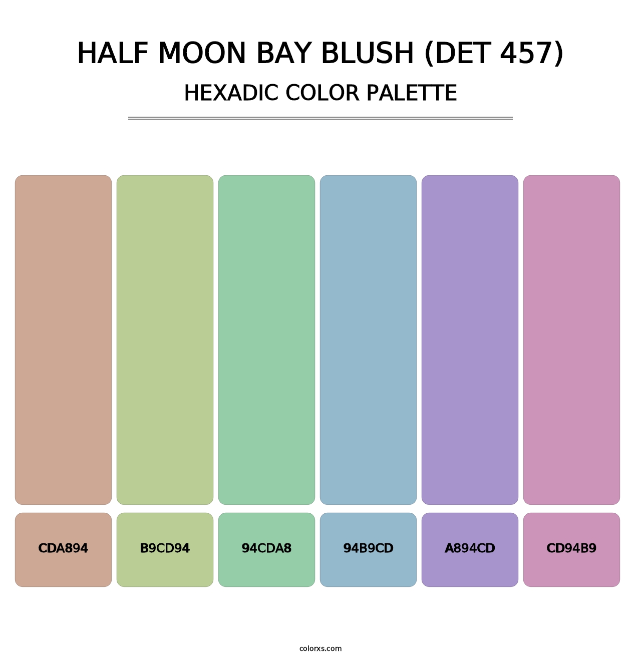 Half Moon Bay Blush (DET 457) - Hexadic Color Palette