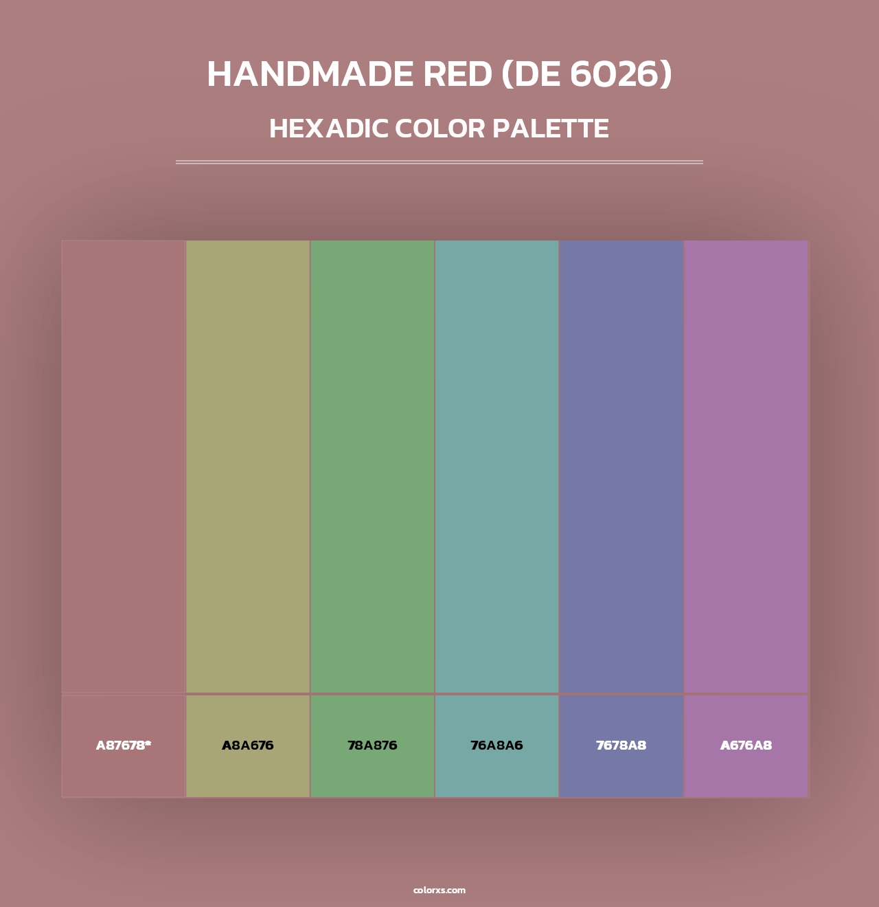 Handmade Red (DE 6026) - Hexadic Color Palette