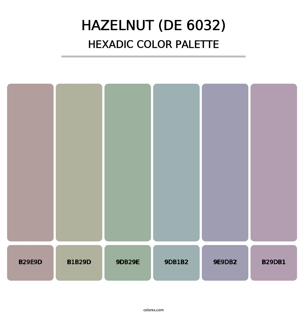 Hazelnut (DE 6032) - Hexadic Color Palette