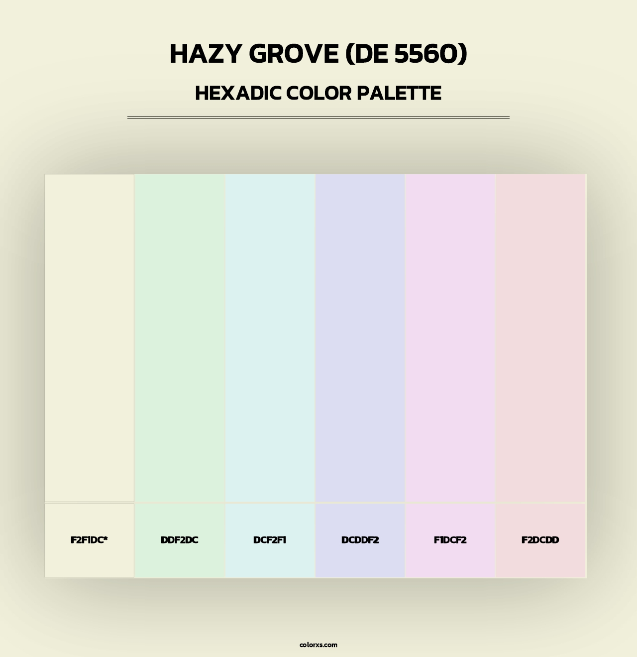 Hazy Grove (DE 5560) - Hexadic Color Palette