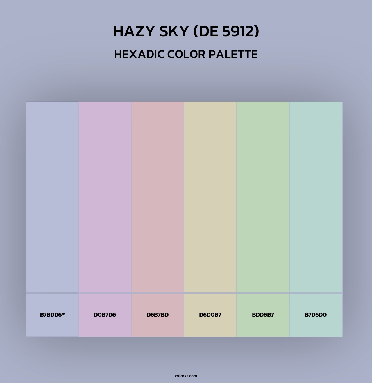 Hazy Sky (DE 5912) - Hexadic Color Palette