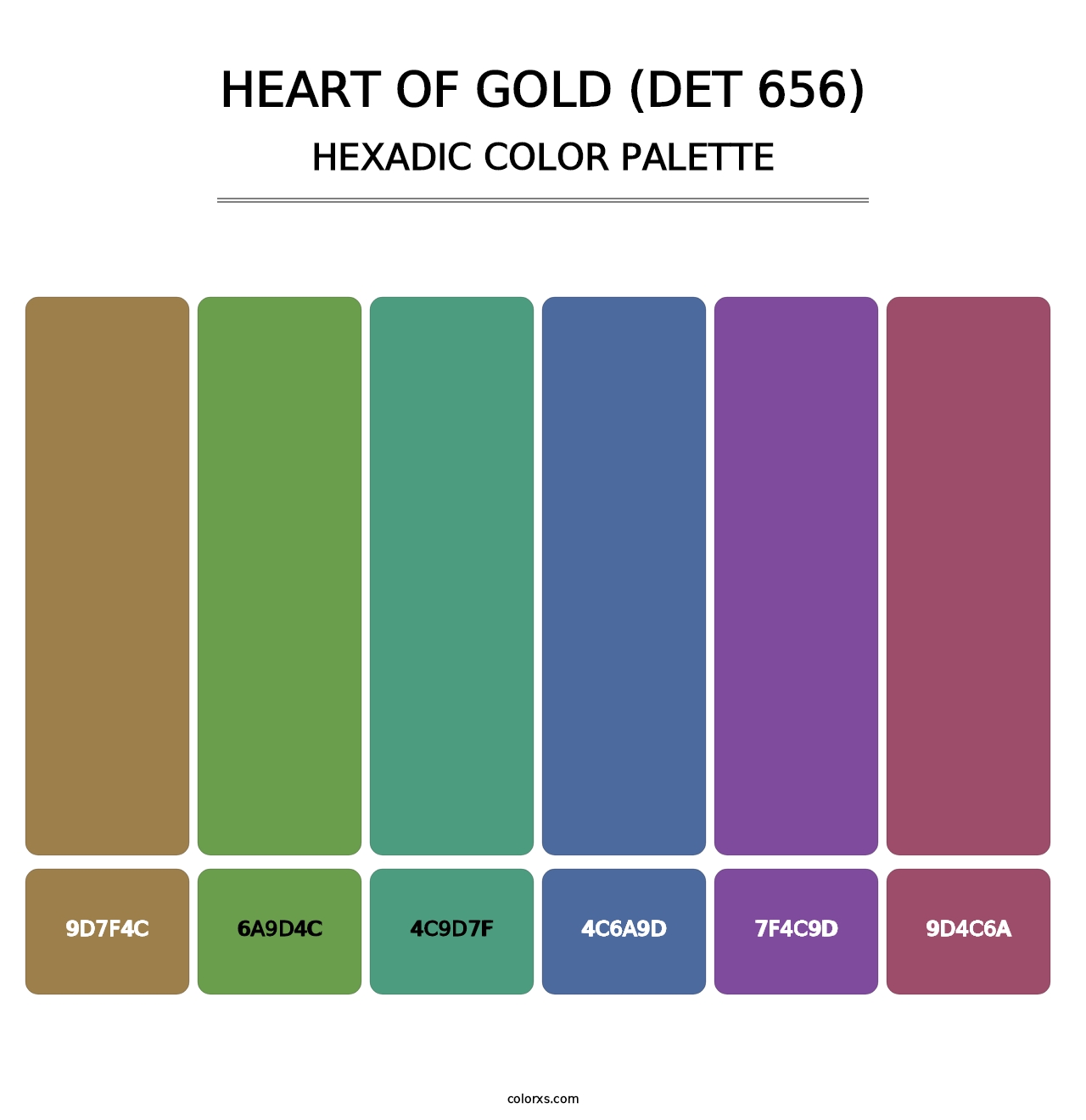 Heart of Gold (DET 656) - Hexadic Color Palette