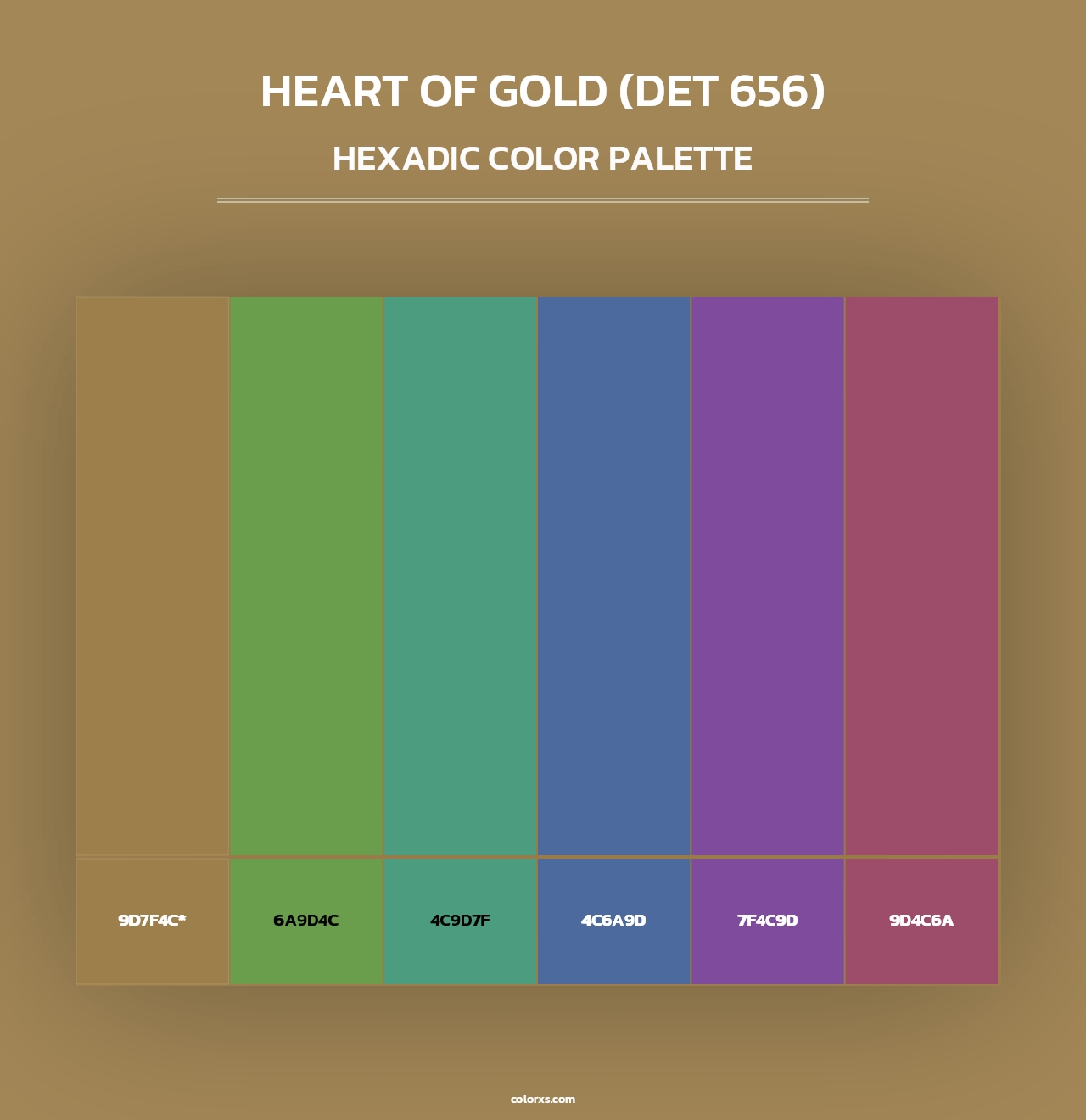 Heart of Gold (DET 656) - Hexadic Color Palette