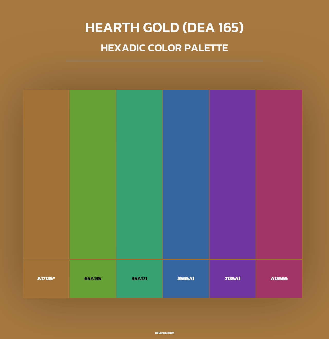 Hearth Gold (DEA 165) - Hexadic Color Palette