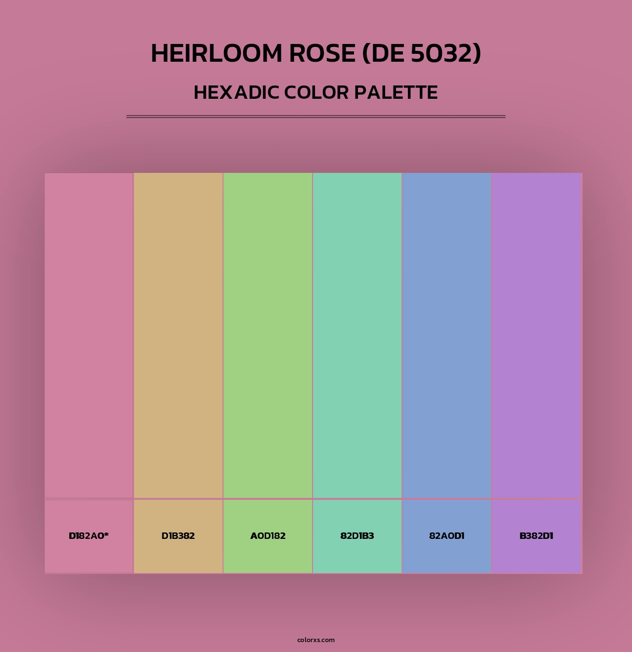 Heirloom Rose (DE 5032) - Hexadic Color Palette