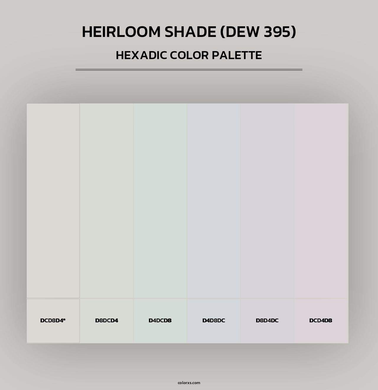 Heirloom Shade (DEW 395) - Hexadic Color Palette