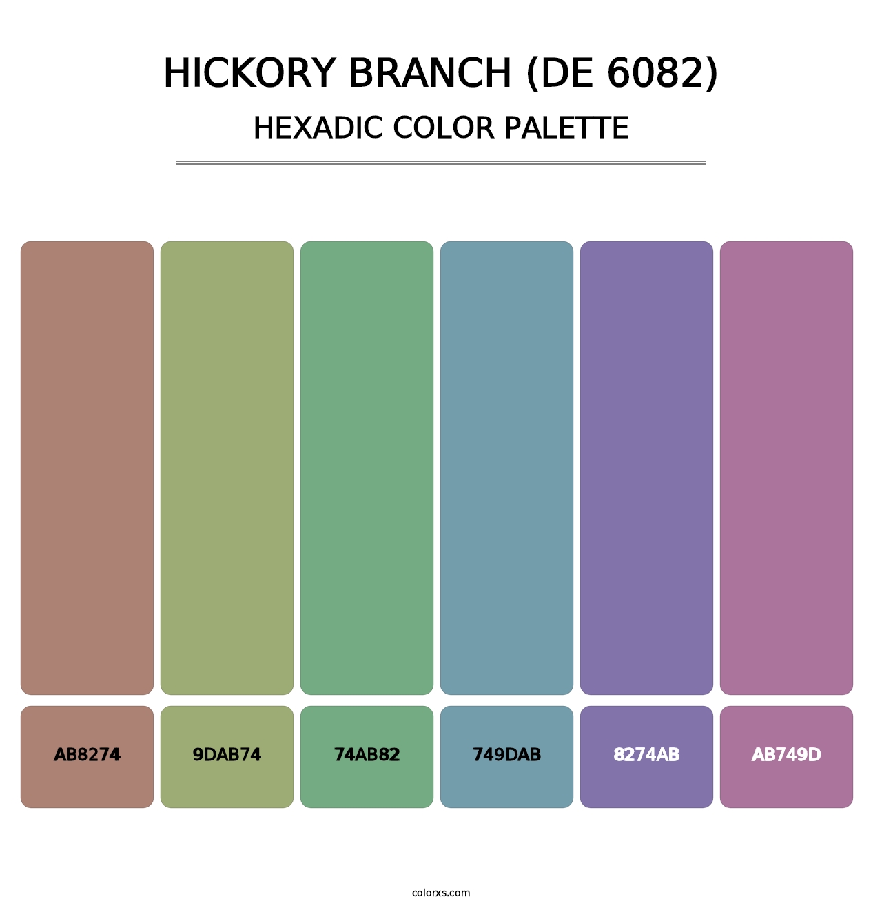 Hickory Branch (DE 6082) - Hexadic Color Palette
