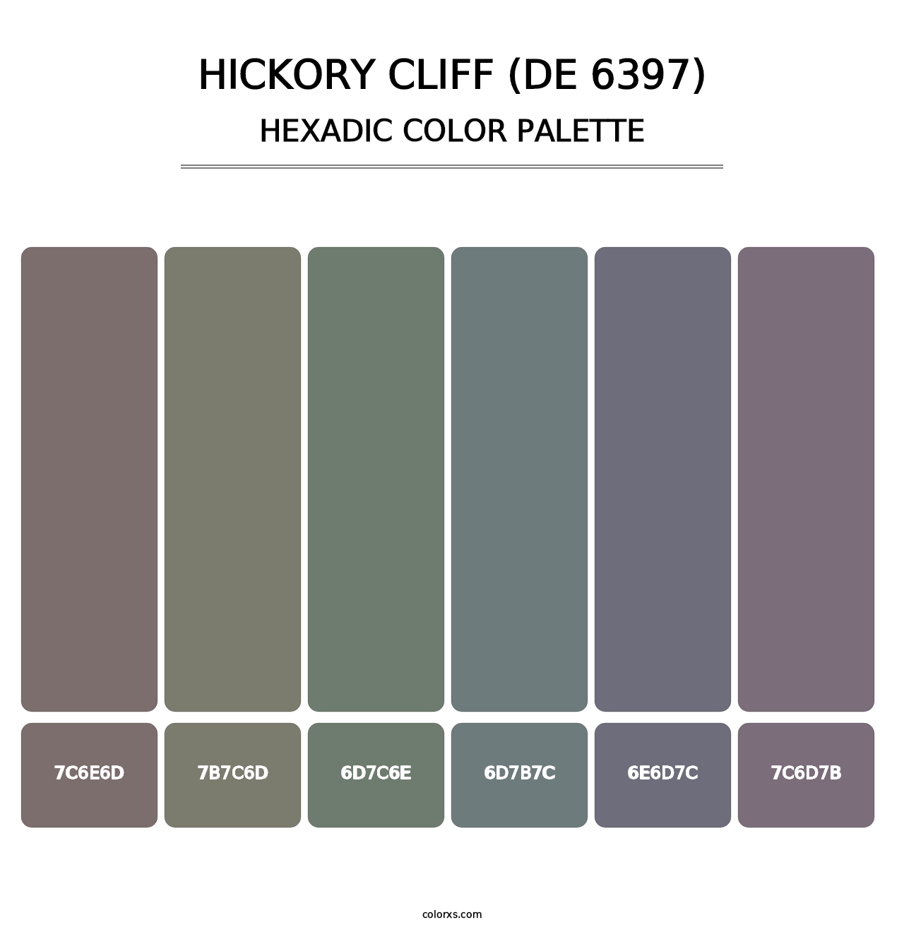 Hickory Cliff (DE 6397) - Hexadic Color Palette