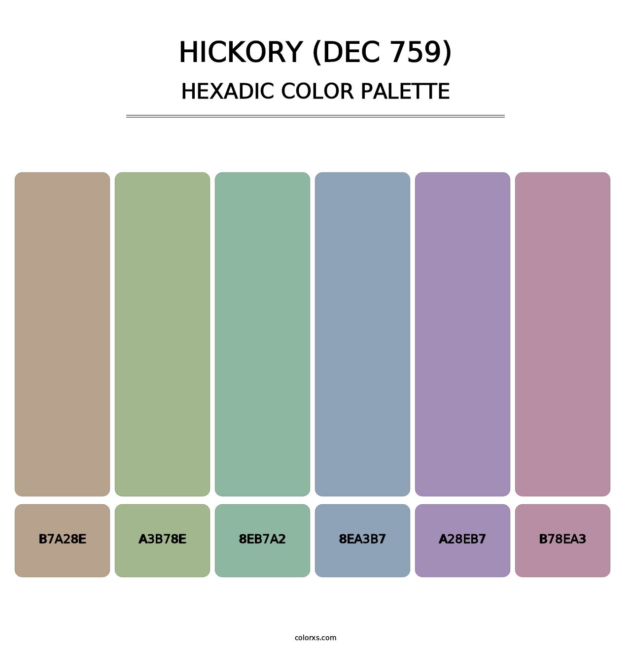 Hickory (DEC 759) - Hexadic Color Palette