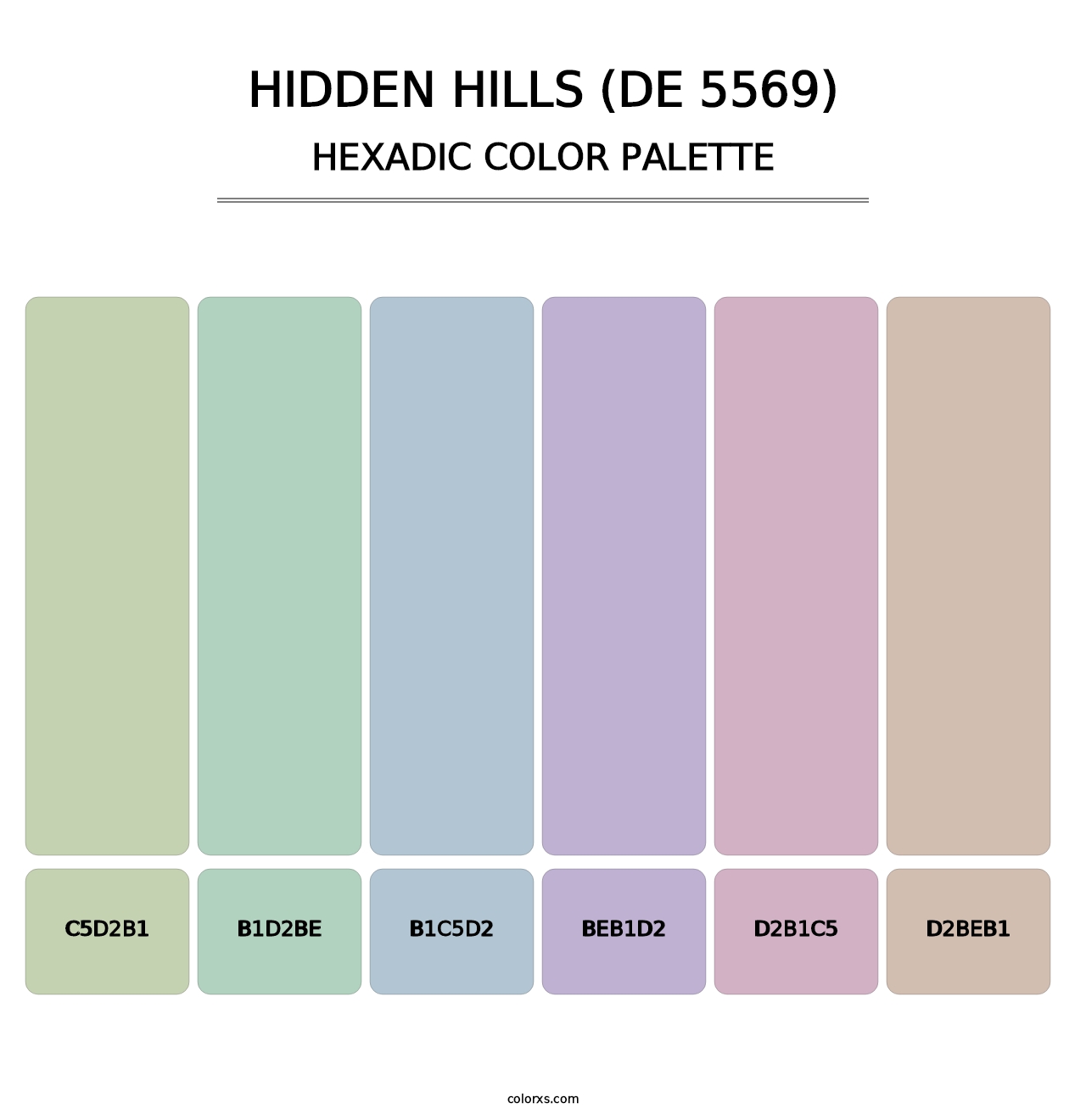 Hidden Hills (DE 5569) - Hexadic Color Palette