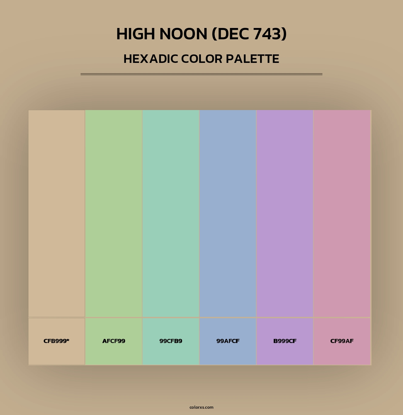 High Noon (DEC 743) - Hexadic Color Palette