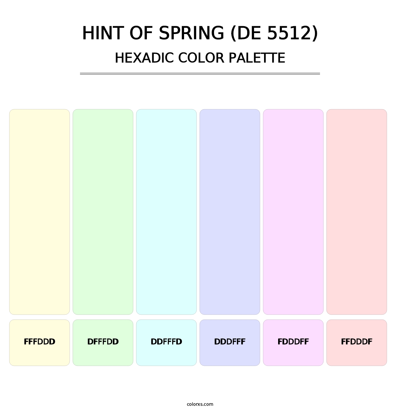 Hint of Spring (DE 5512) - Hexadic Color Palette