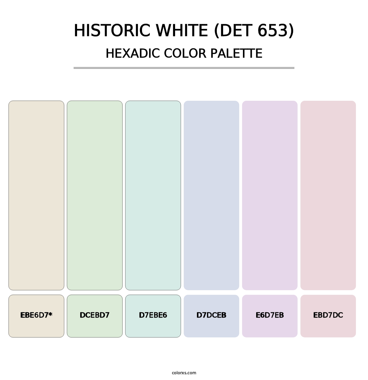 Historic White (DET 653) - Hexadic Color Palette