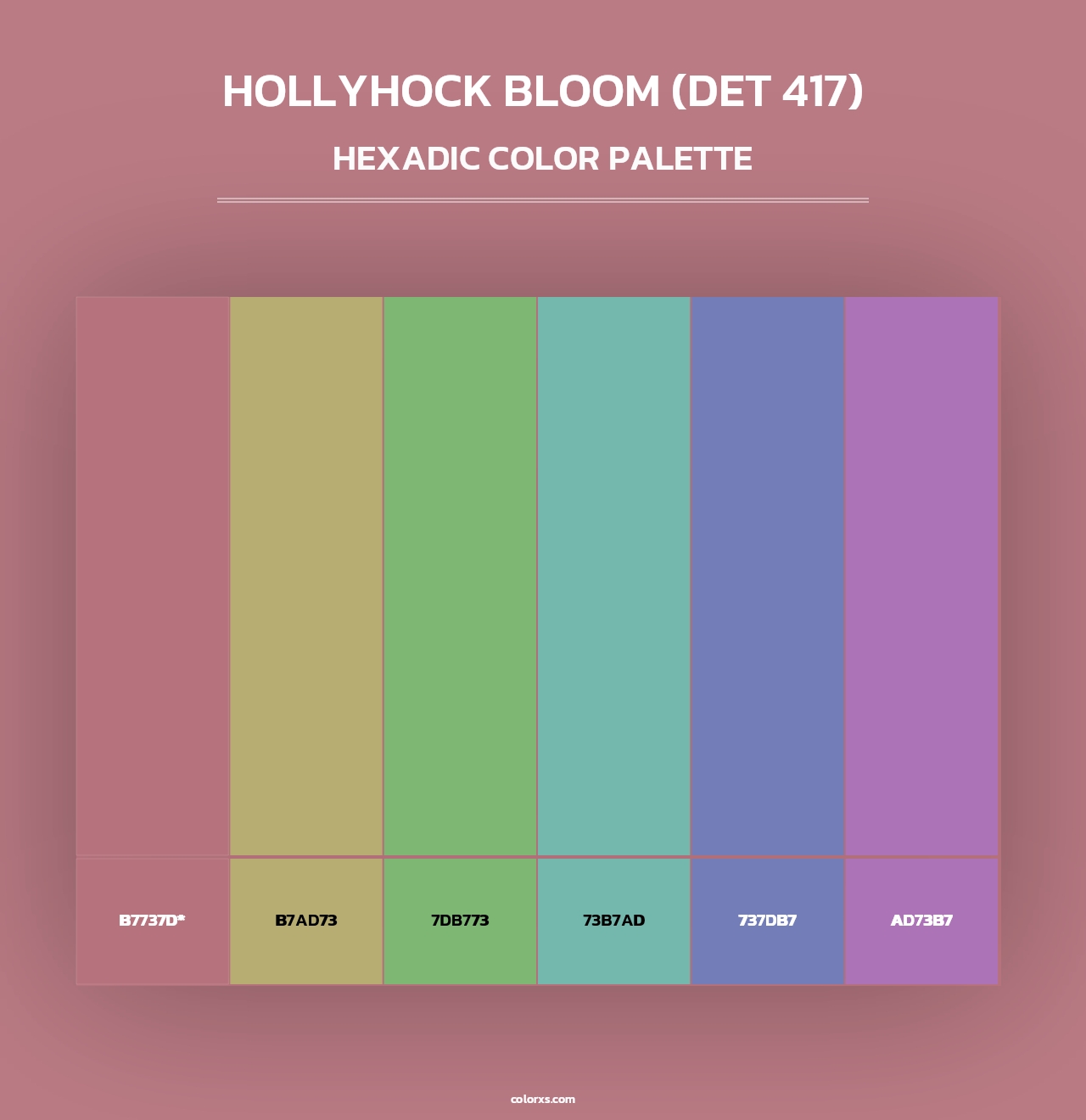 Hollyhock Bloom (DET 417) - Hexadic Color Palette