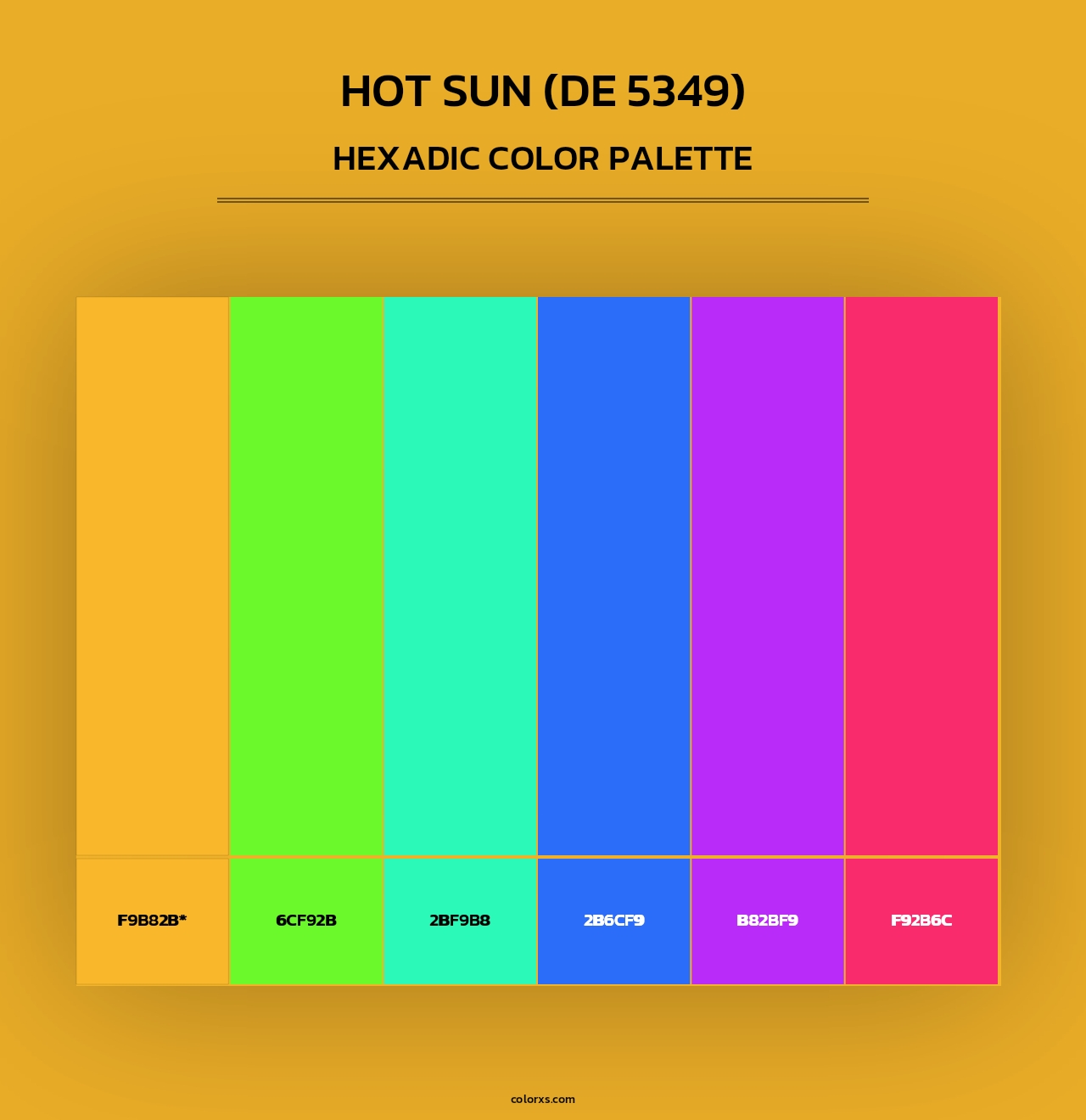 Hot Sun (DE 5349) - Hexadic Color Palette