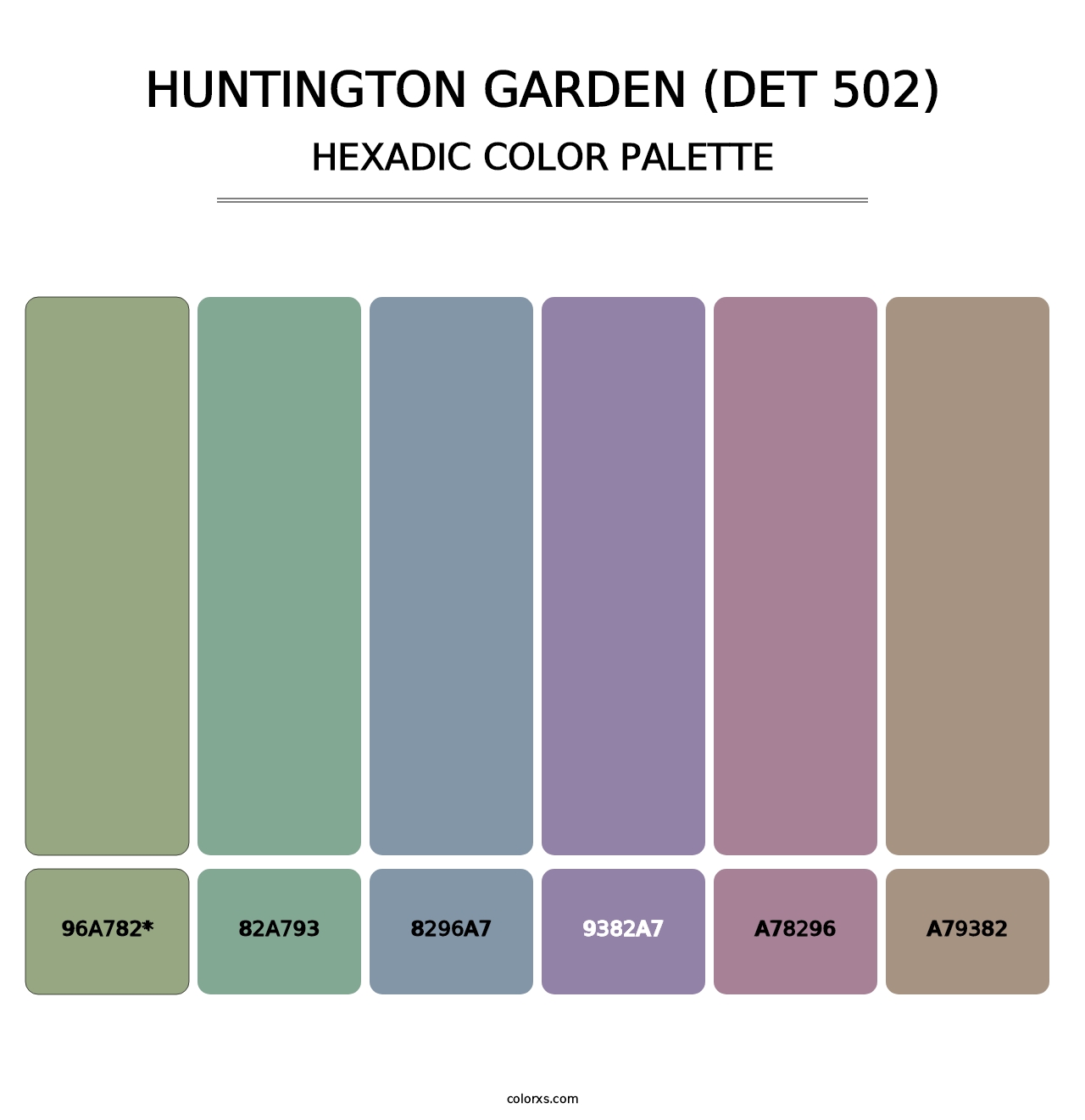 Huntington Garden (DET 502) - Hexadic Color Palette
