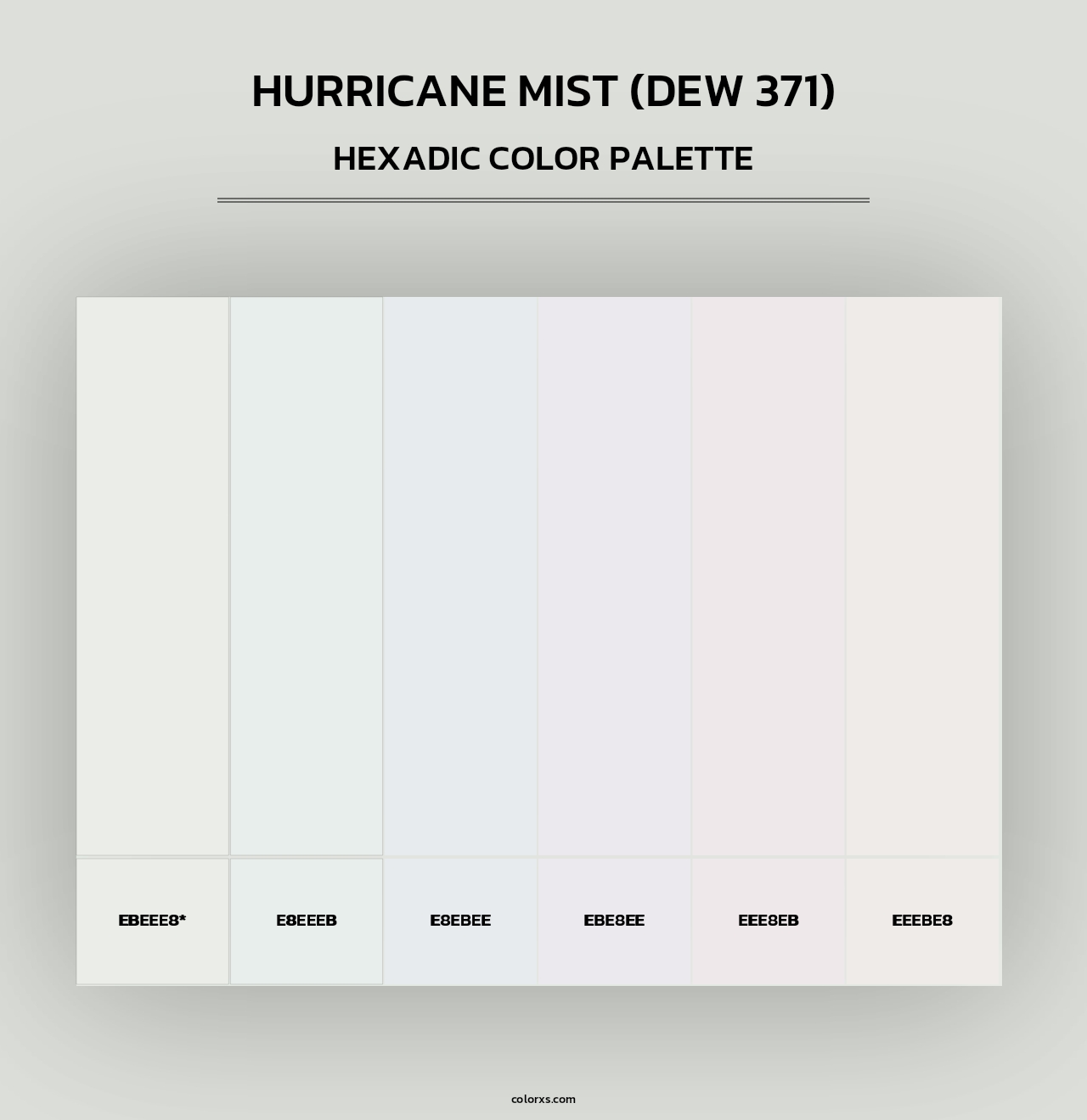 Hurricane Mist (DEW 371) - Hexadic Color Palette