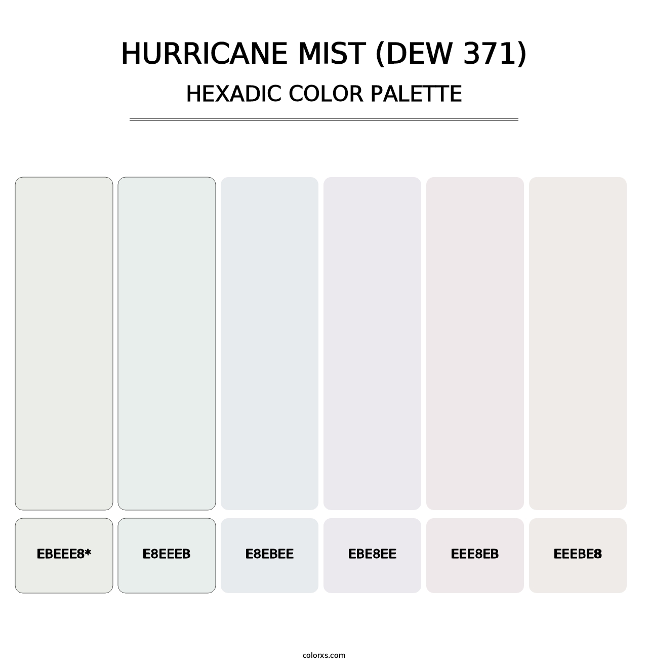 Hurricane Mist (DEW 371) - Hexadic Color Palette