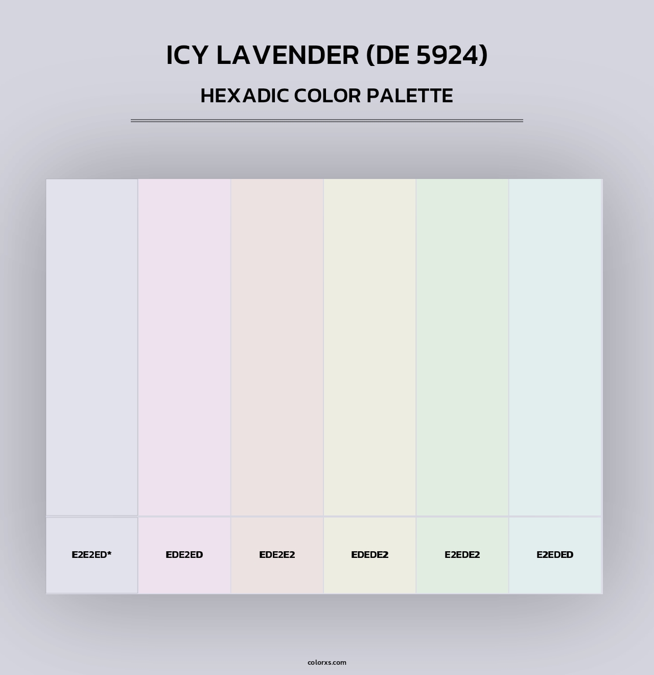 Icy Lavender (DE 5924) - Hexadic Color Palette