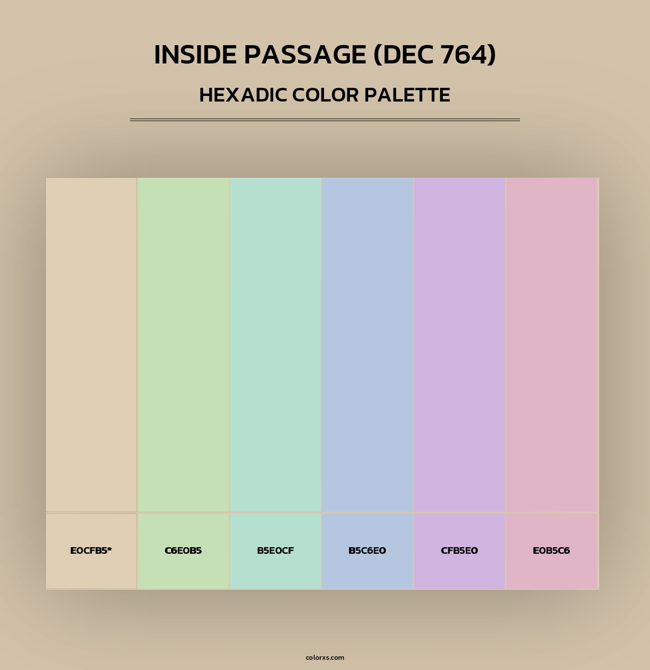 Inside Passage (DEC 764) - Hexadic Color Palette
