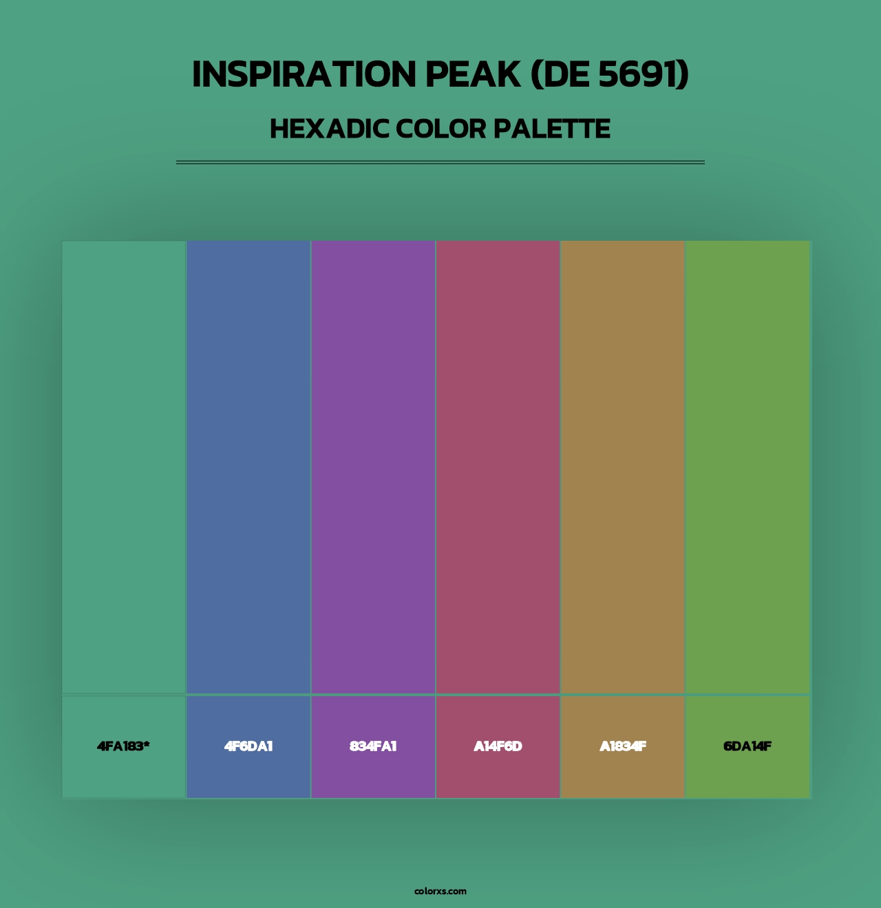 Inspiration Peak (DE 5691) - Hexadic Color Palette
