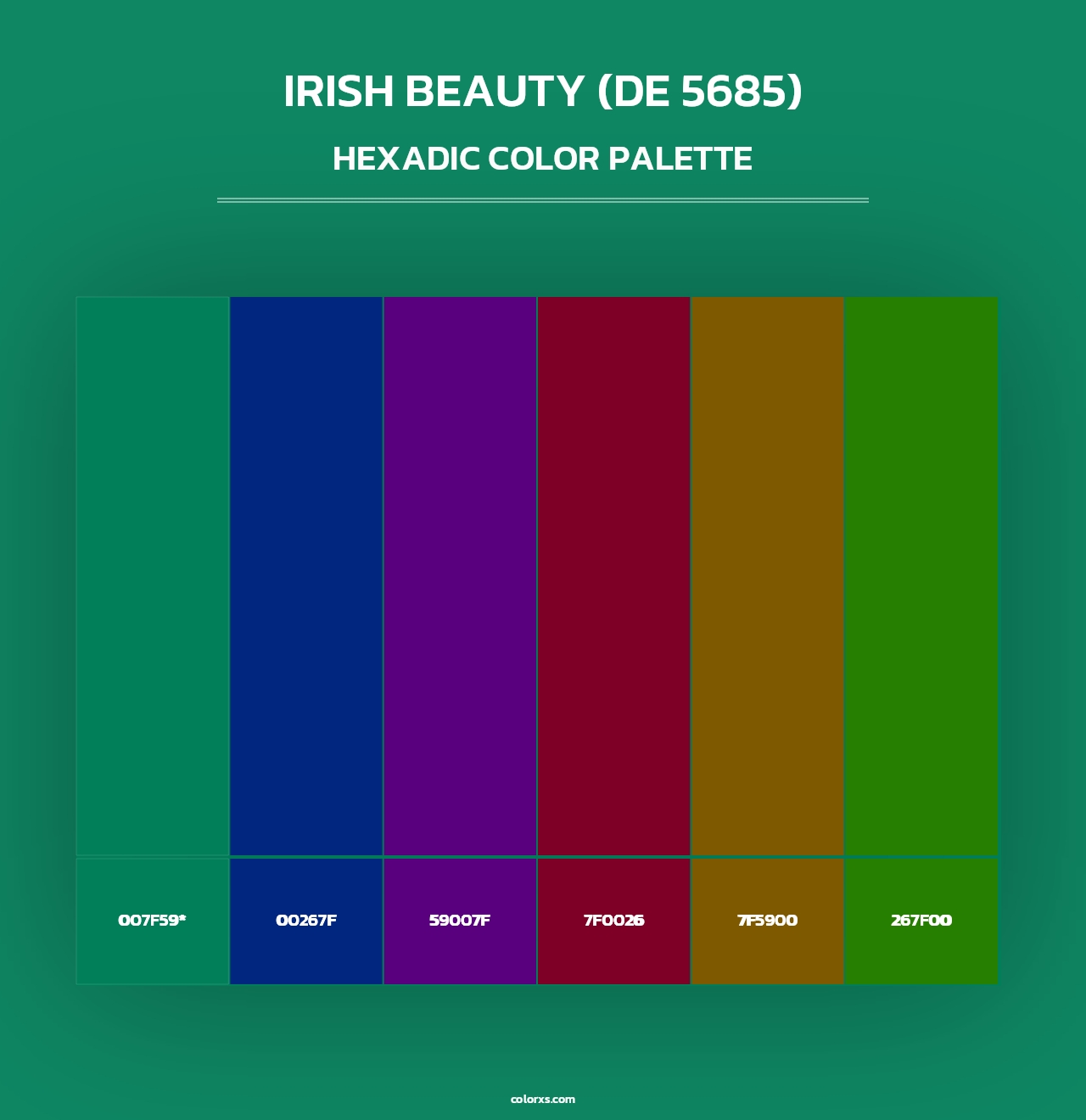 Irish Beauty (DE 5685) - Hexadic Color Palette