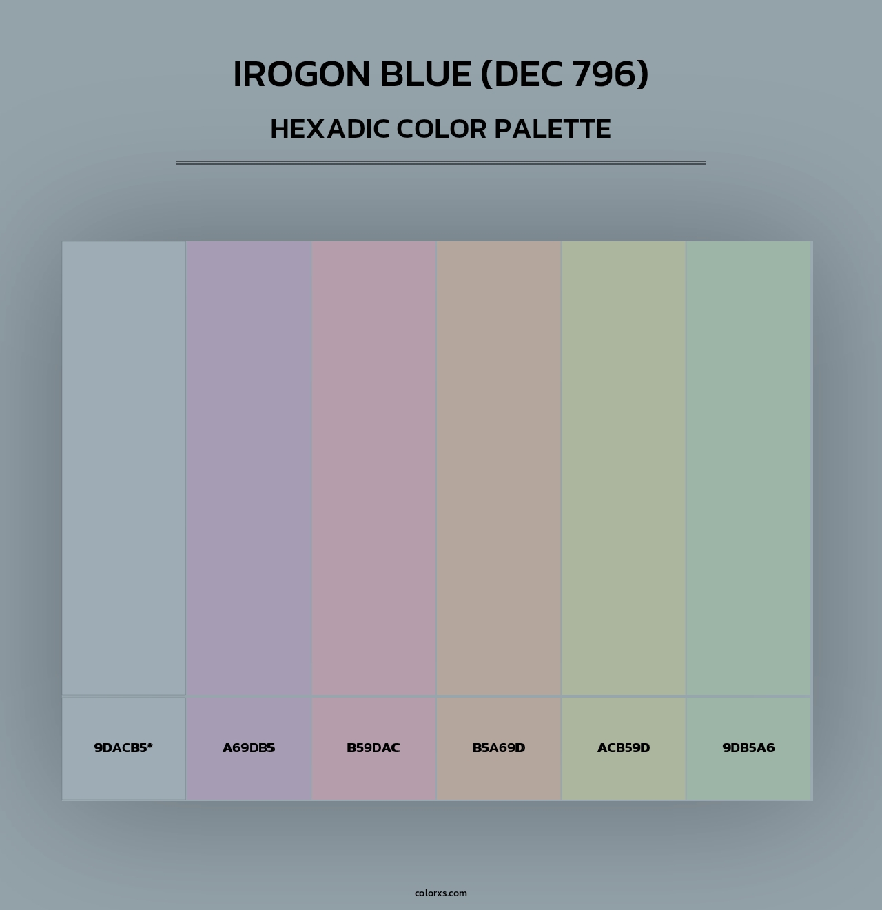 Irogon Blue (DEC 796) - Hexadic Color Palette