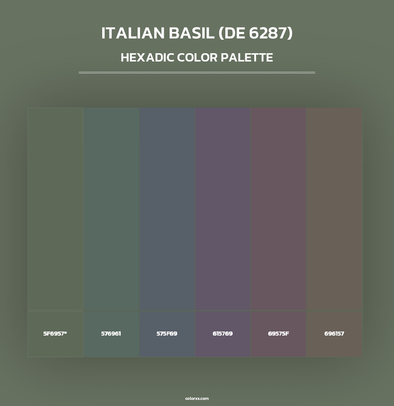 Italian Basil (DE 6287) - Hexadic Color Palette