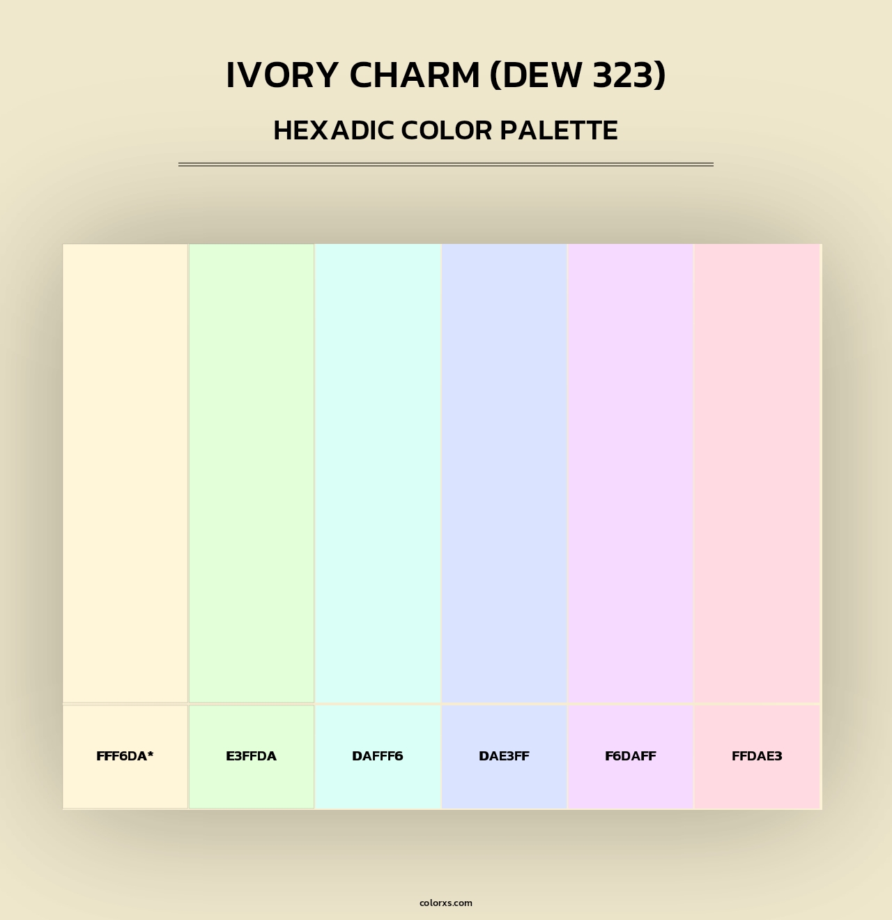 Ivory Charm (DEW 323) - Hexadic Color Palette