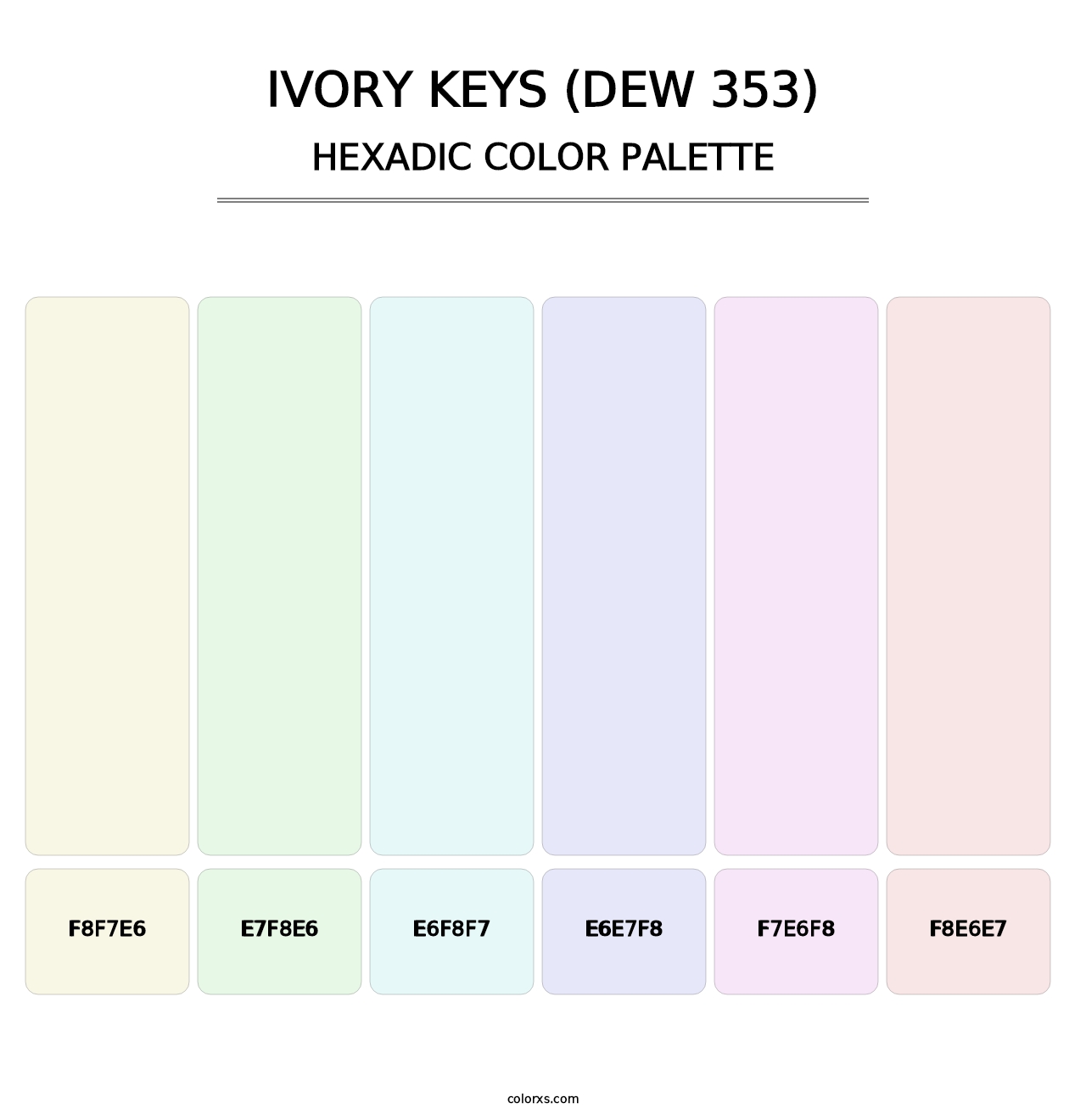 Ivory Keys (DEW 353) - Hexadic Color Palette