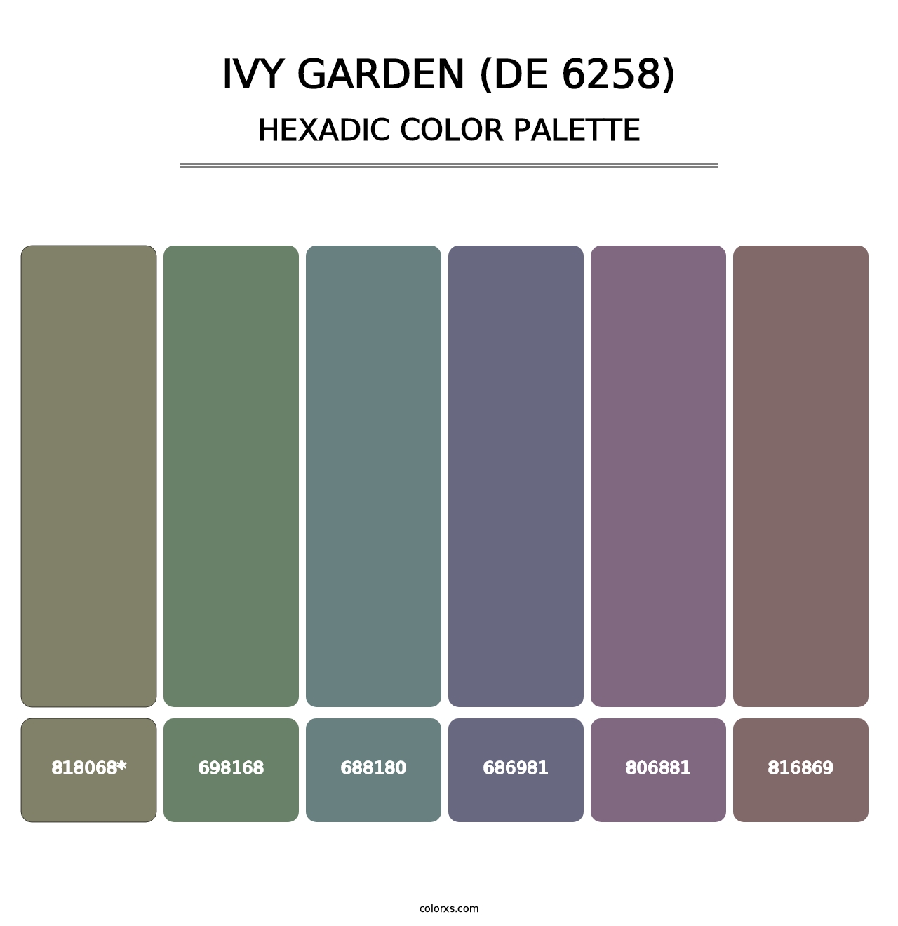 Ivy Garden (DE 6258) - Hexadic Color Palette