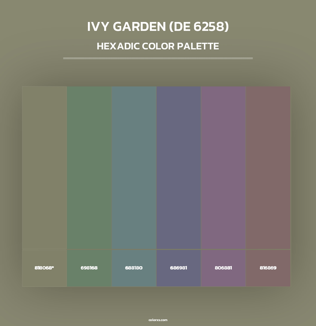 Ivy Garden (DE 6258) - Hexadic Color Palette