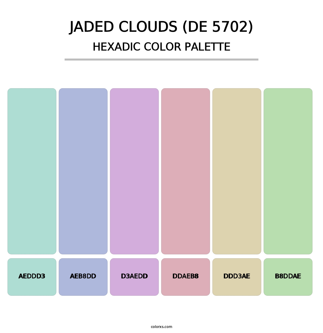 Jaded Clouds (DE 5702) - Hexadic Color Palette