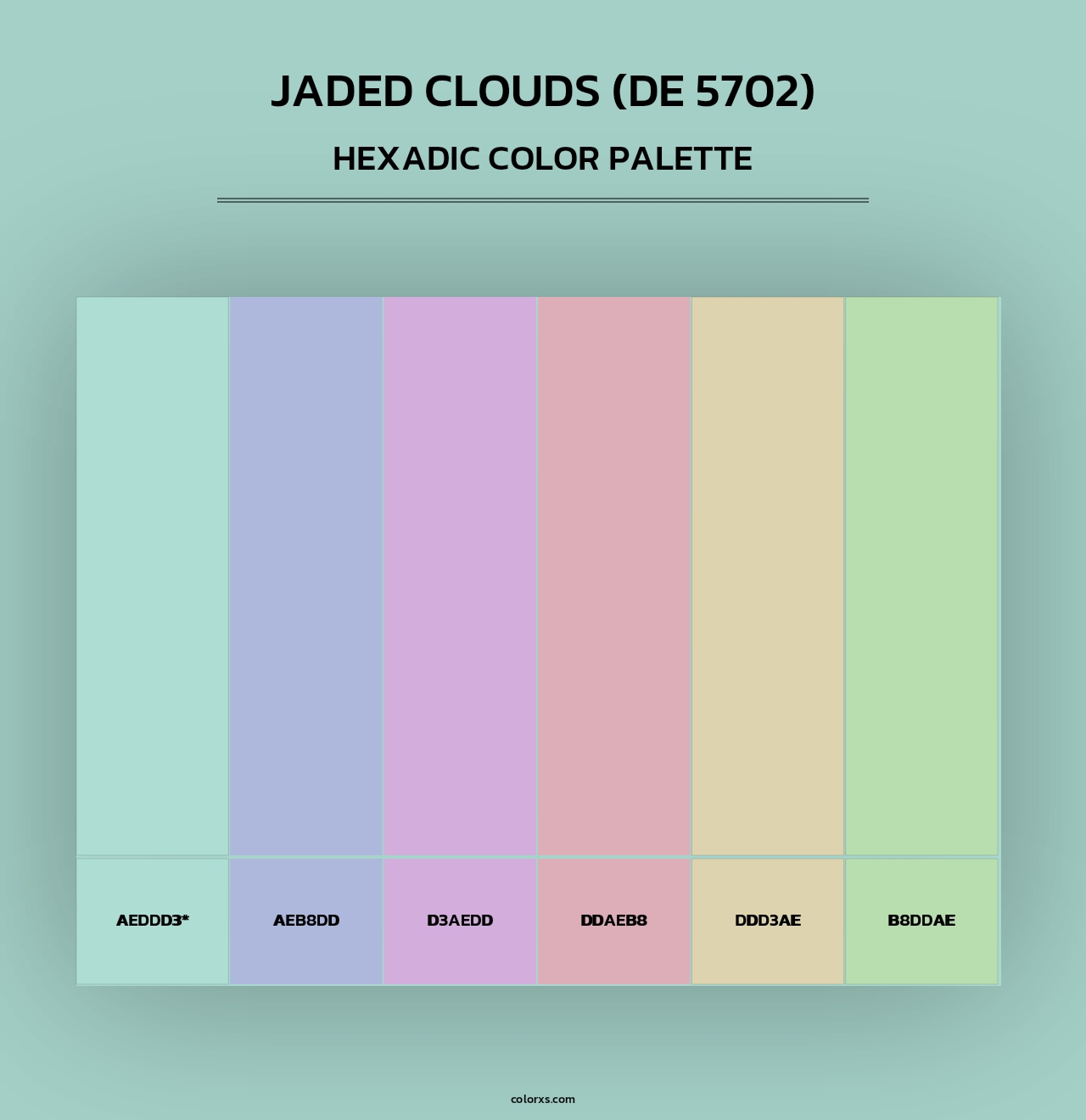 Jaded Clouds (DE 5702) - Hexadic Color Palette