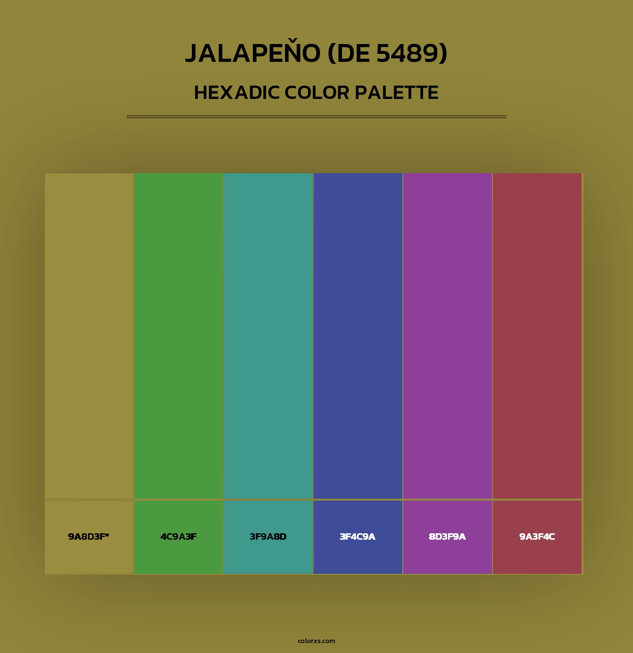 Jalapeňo (DE 5489) - Hexadic Color Palette