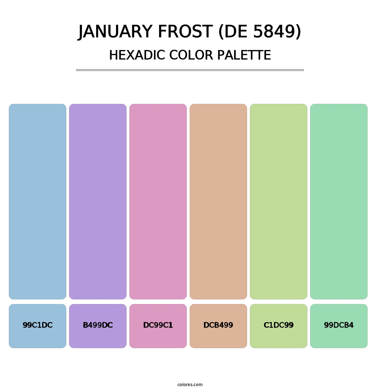January Frost (DE 5849) - Hexadic Color Palette