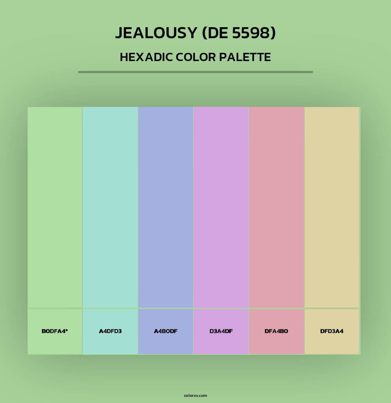 Jealousy (DE 5598) - Hexadic Color Palette