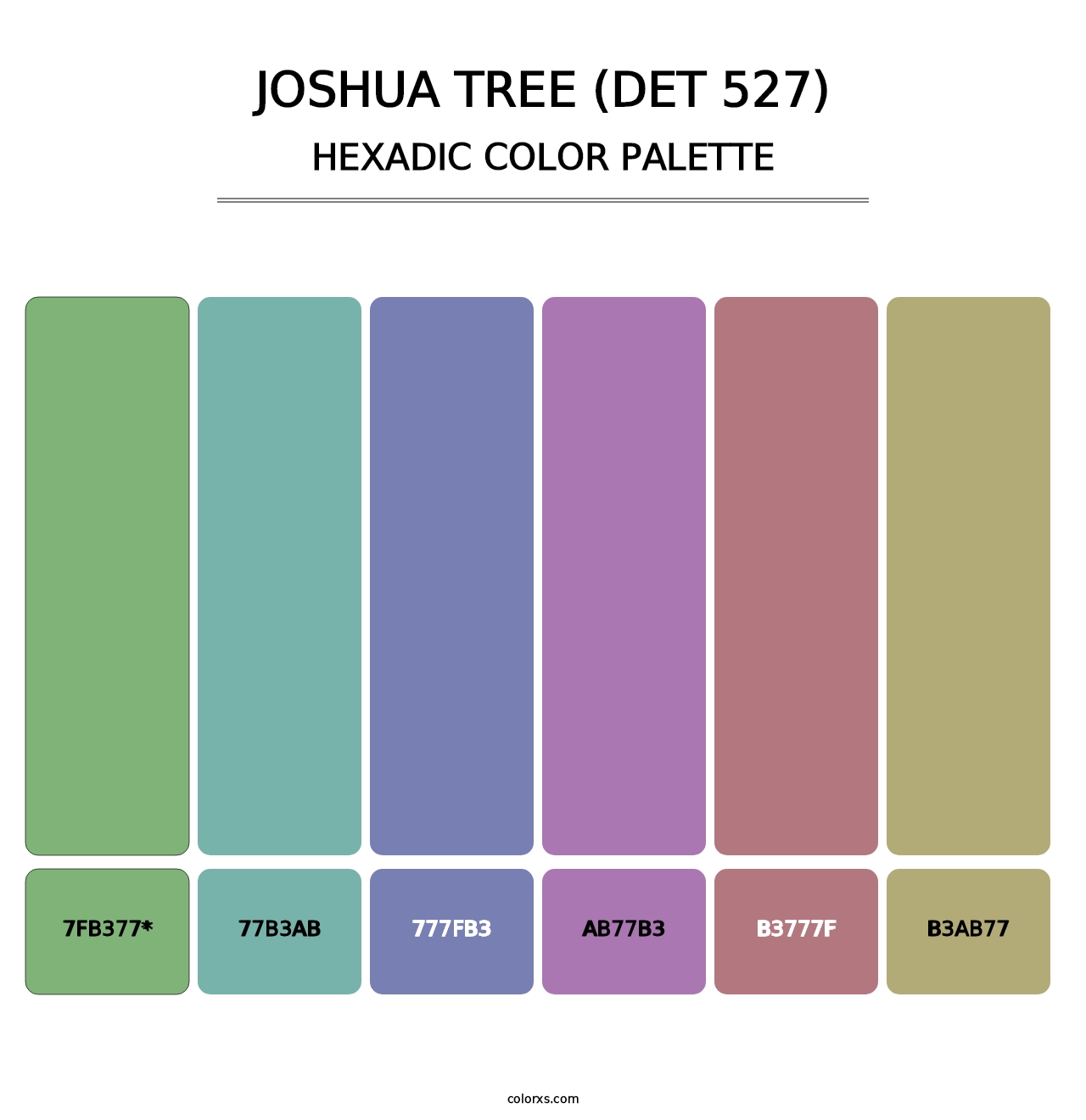 Joshua Tree (DET 527) - Hexadic Color Palette