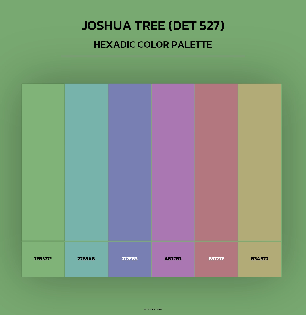 Joshua Tree (DET 527) - Hexadic Color Palette