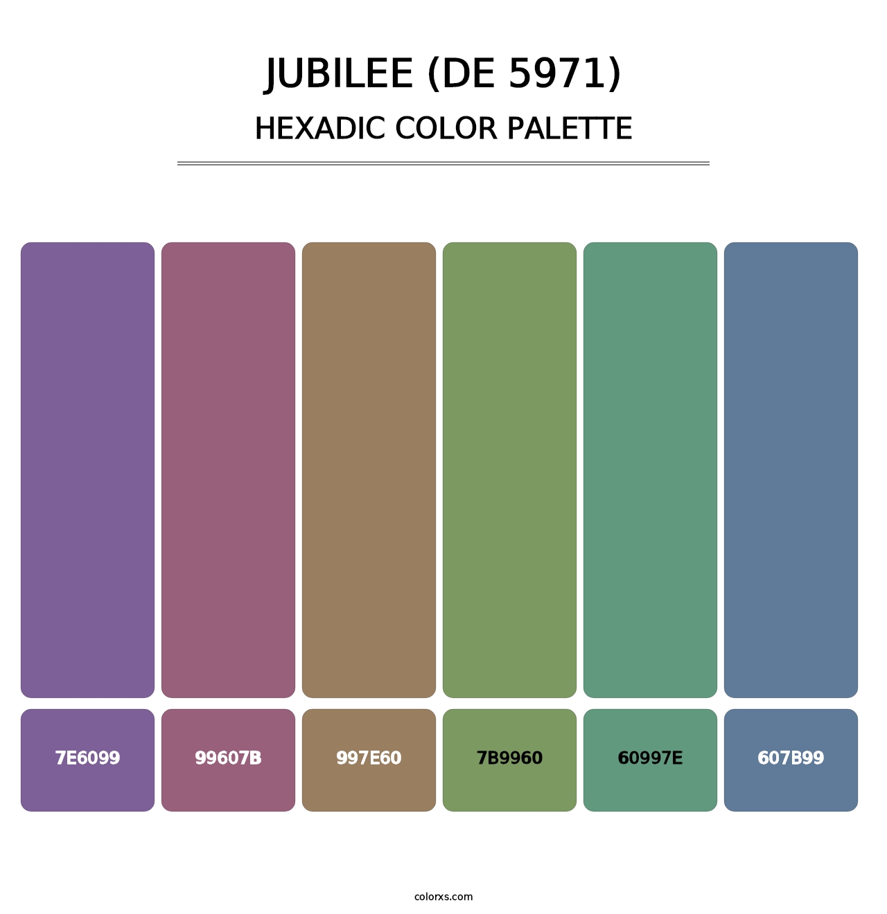 Jubilee (DE 5971) - Hexadic Color Palette