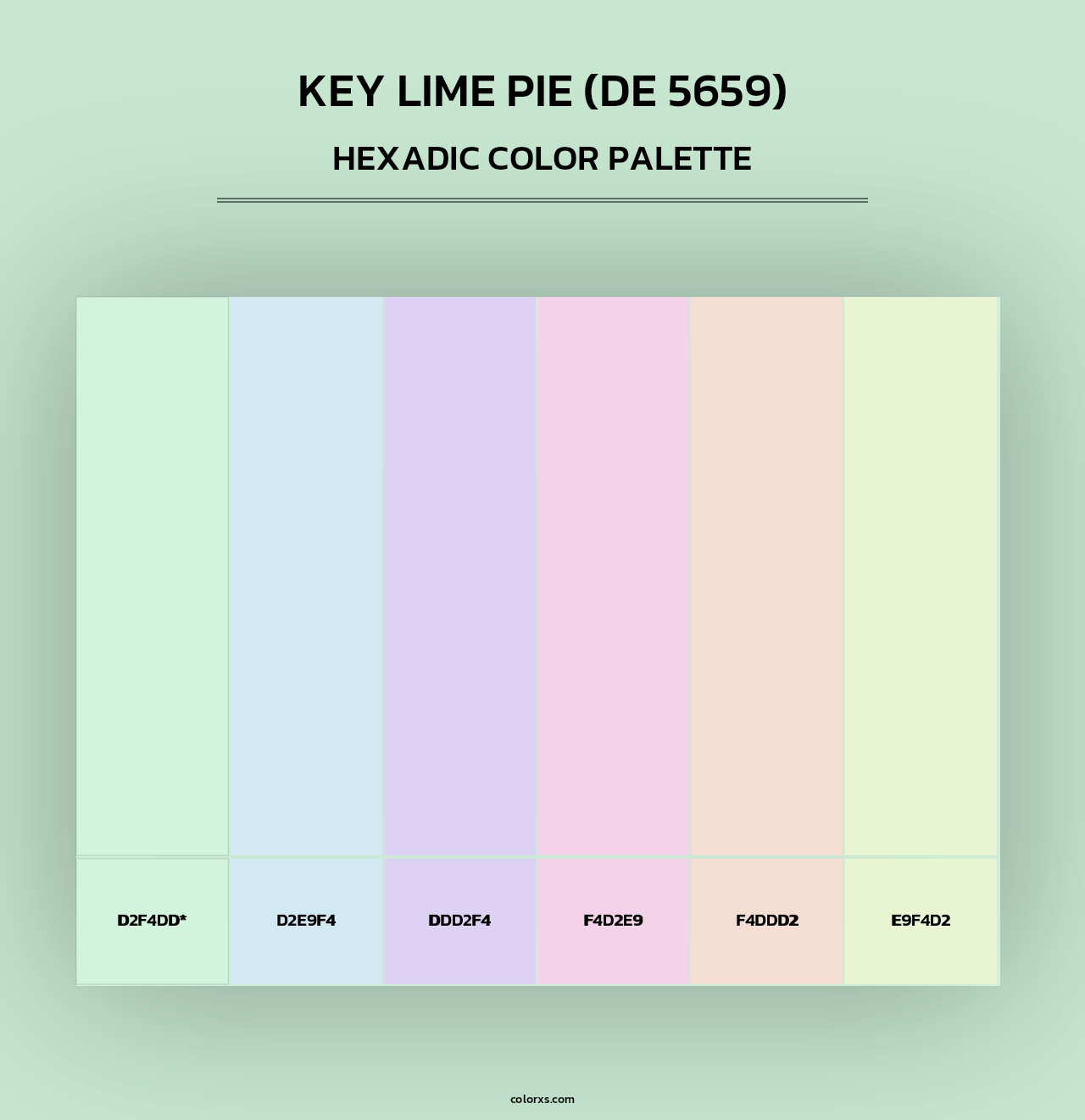 Key Lime Pie (DE 5659) - Hexadic Color Palette