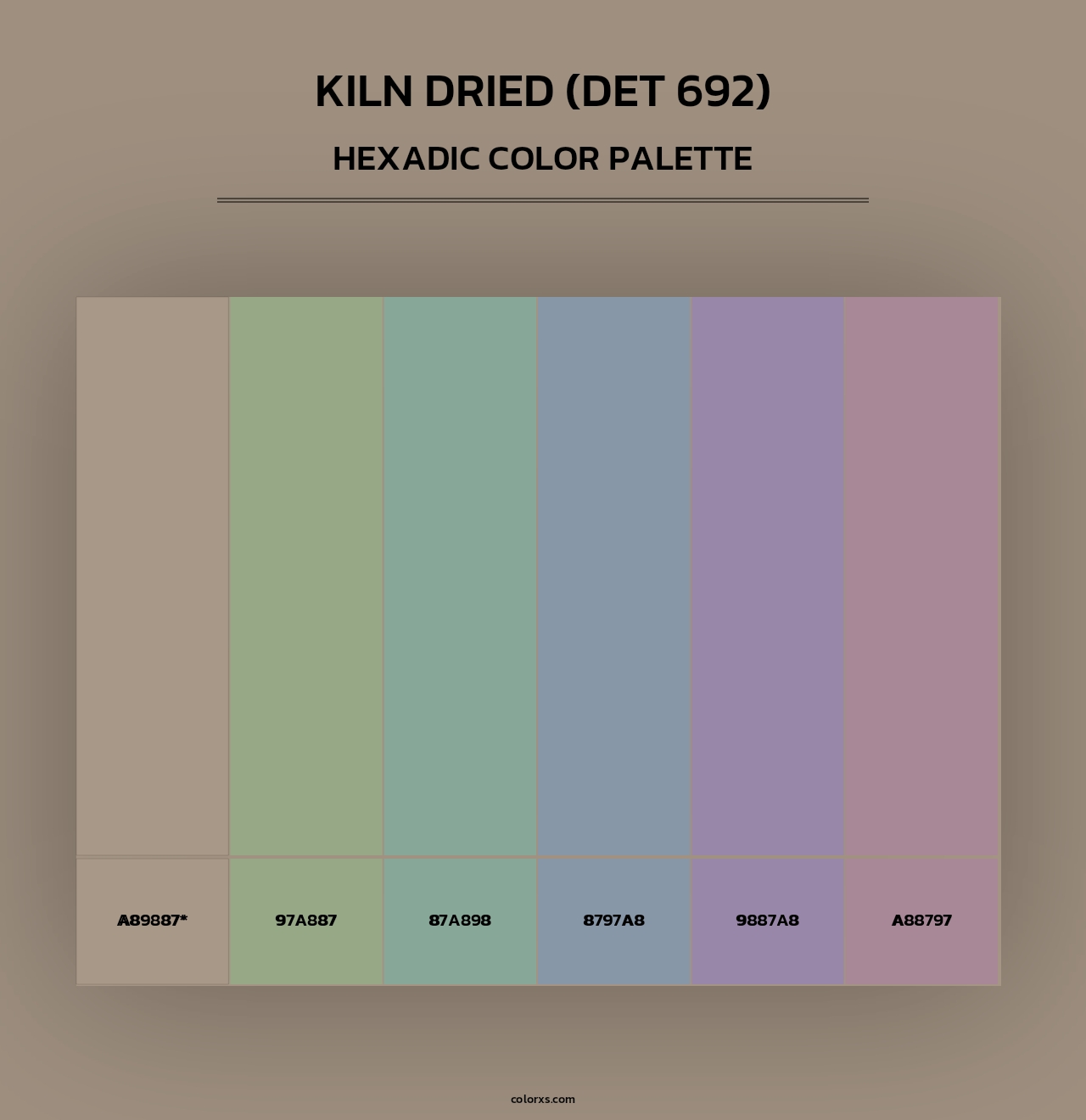 Kiln Dried (DET 692) - Hexadic Color Palette