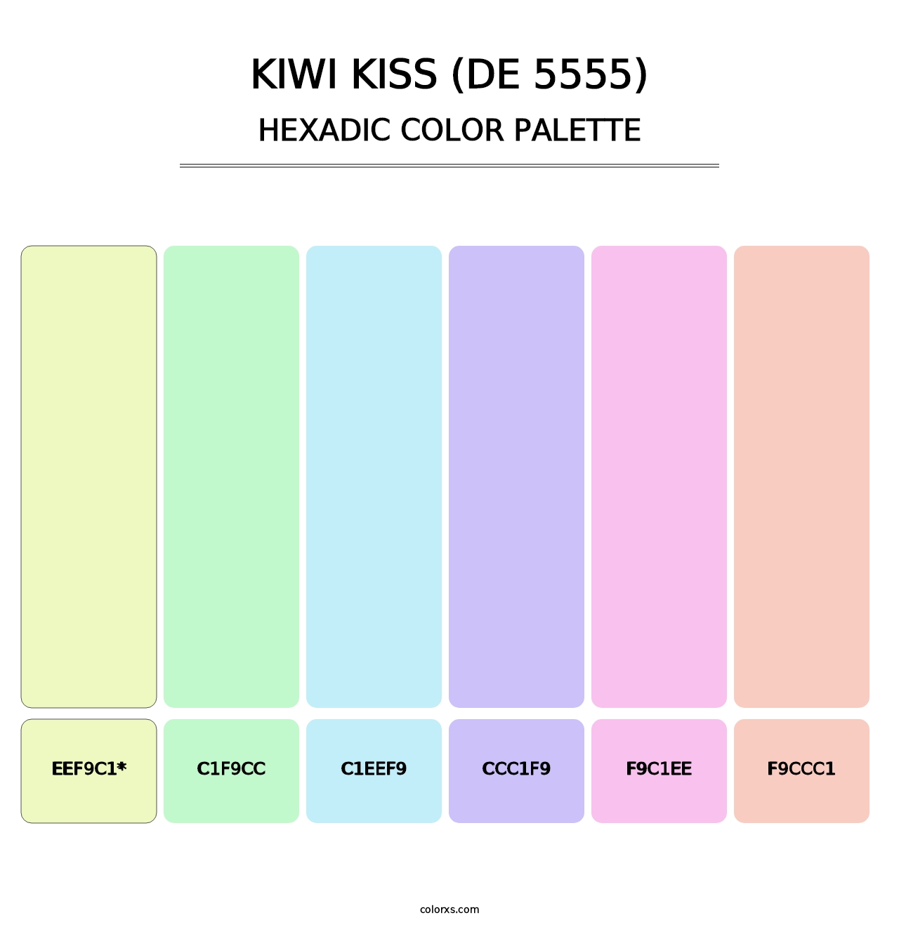 Kiwi Kiss (DE 5555) - Hexadic Color Palette