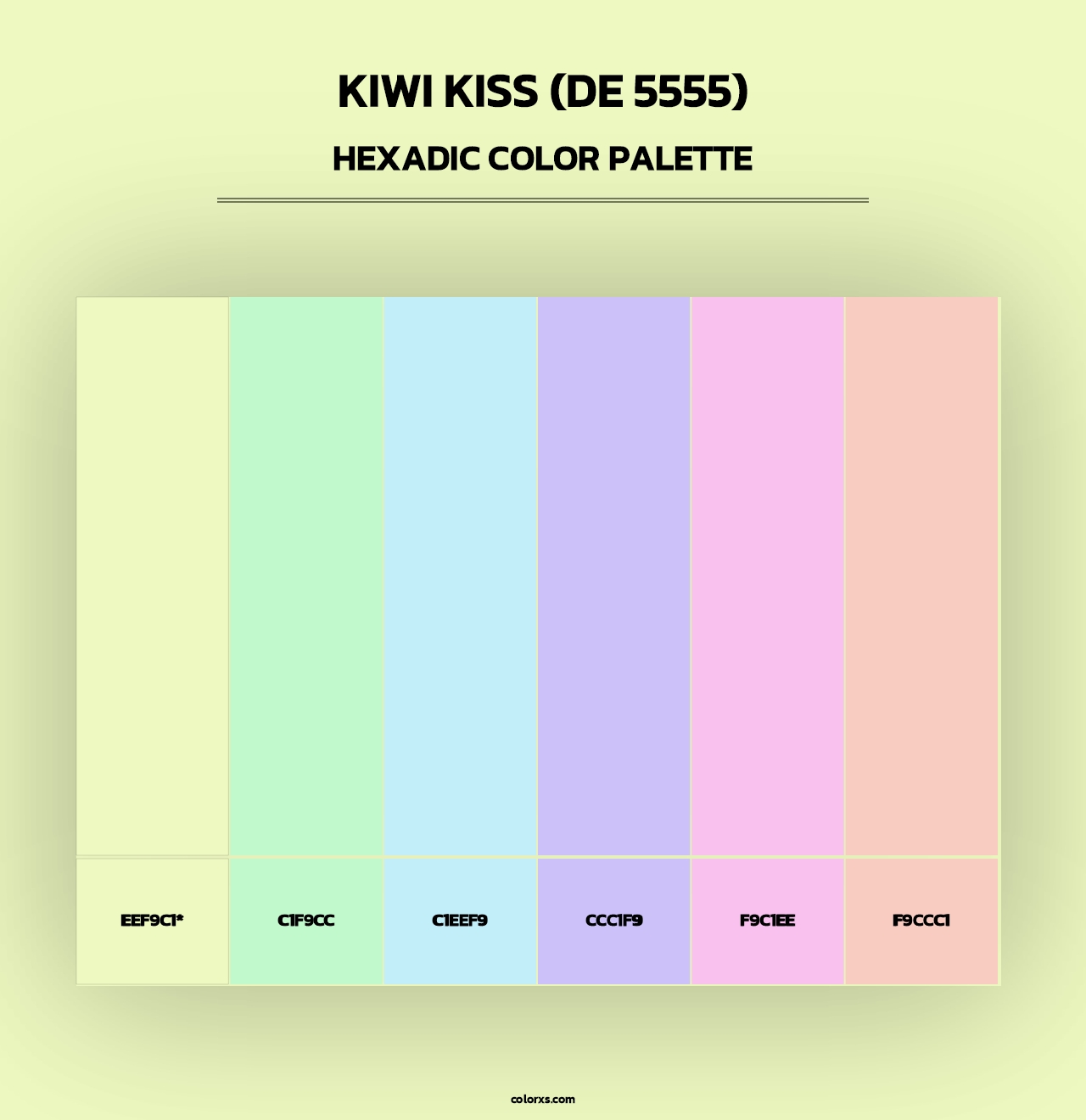Kiwi Kiss (DE 5555) - Hexadic Color Palette