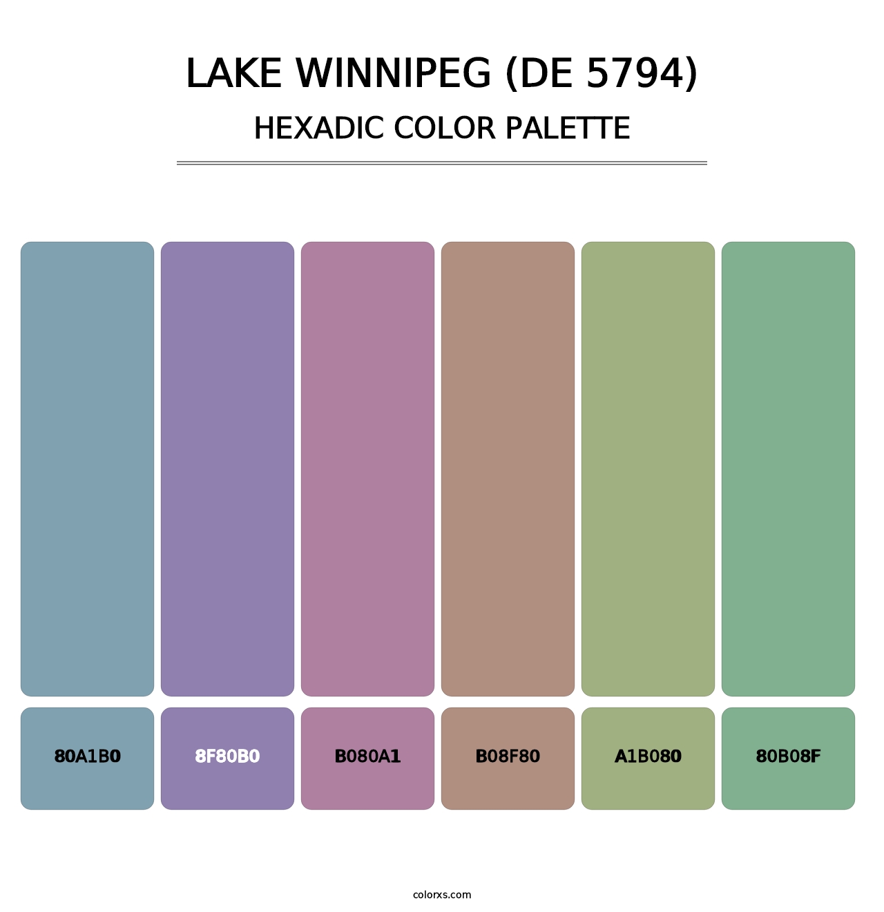 Lake Winnipeg (DE 5794) - Hexadic Color Palette