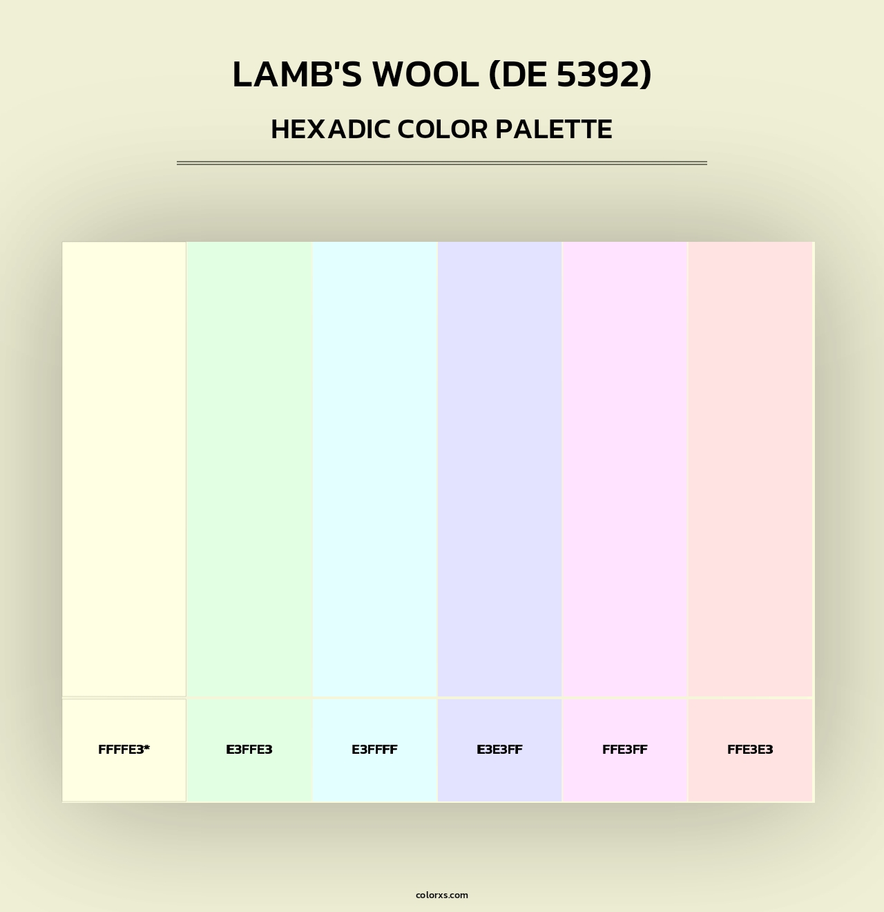 Lamb's Wool (DE 5392) - Hexadic Color Palette